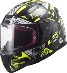 Kinderhelm LS2 Rapid Mini Vignette Schwarz Gelb