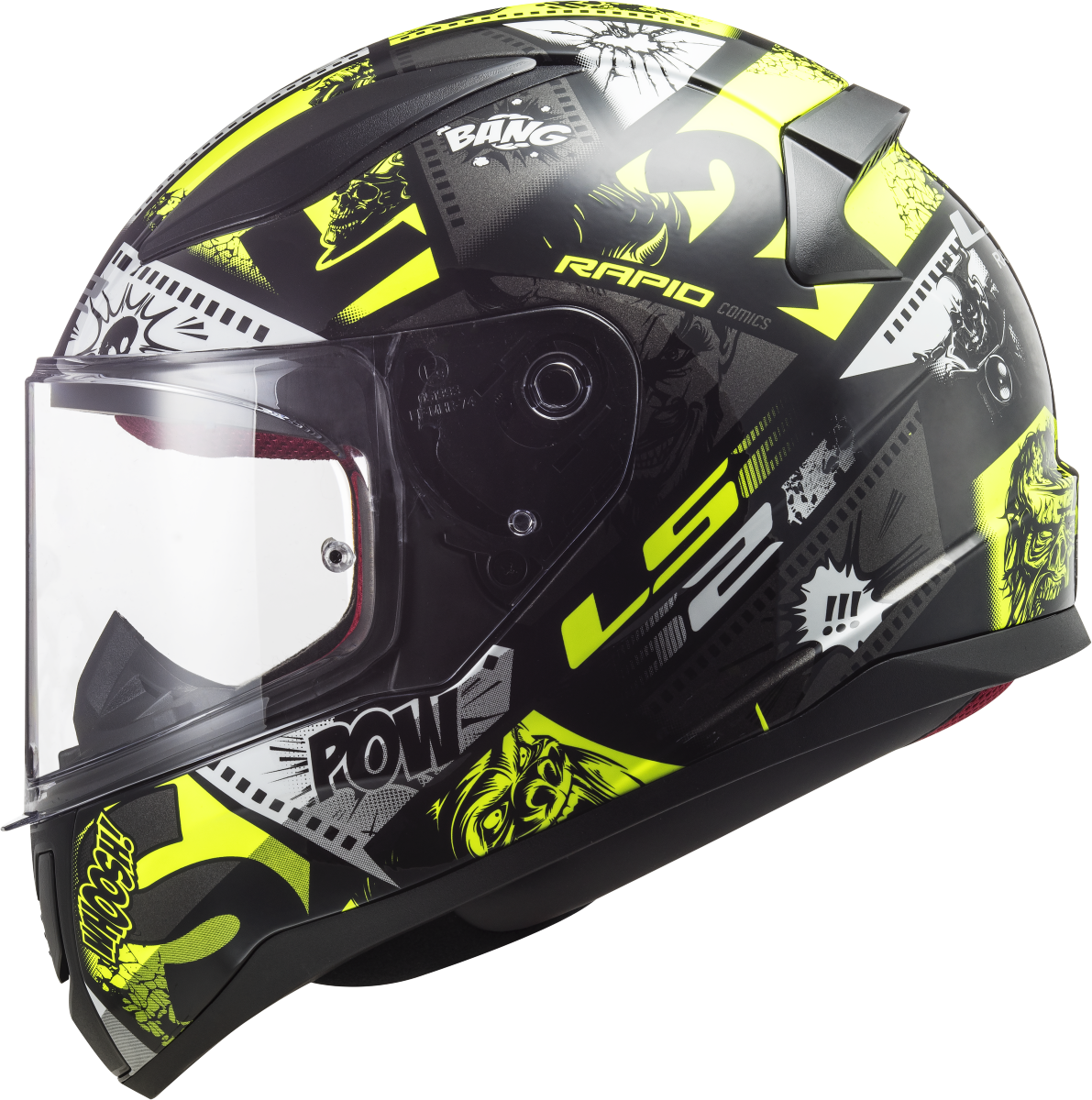 Kinderhelm LS2 Rapid Mini Vignette Schwarz Gelb