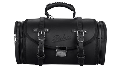 Retro Tasche Lederoptik Größe L Schwarz